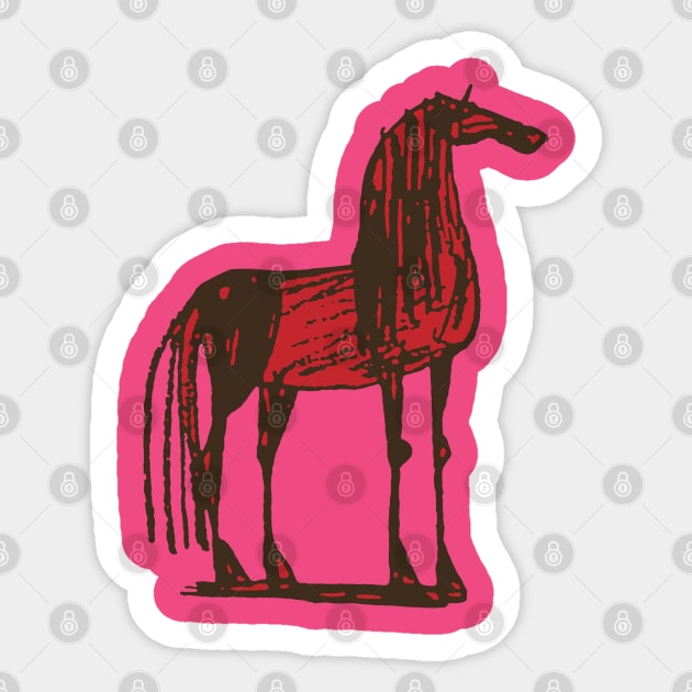 large unicorn with a small horn Sticker by duxpavlic